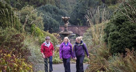 Group of ladies enjoying the Annesley Garden walk in Castlewellan Forest Park