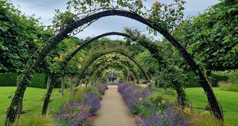 Bangor Castle Walled Garden, walkway to fountain