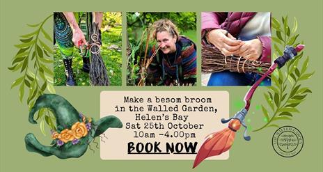 Make a Traditional Besom Broom in the Walled Garden