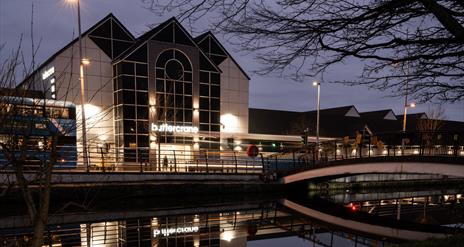 Buttercrane Shopping Centre - view over Newry Canal