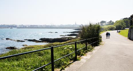 View from the Coastal Path from Stricklands Glen direction coming into Bangor town