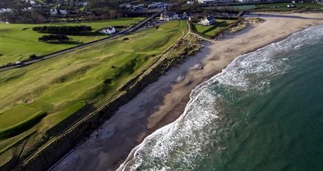 aerial view of Ballycastle Beach