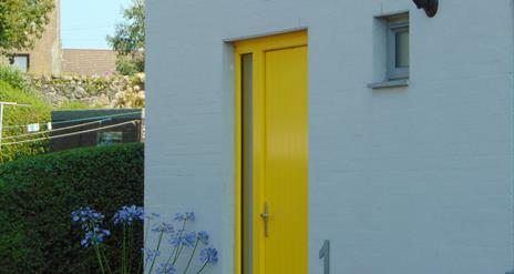 Yellow entrance door