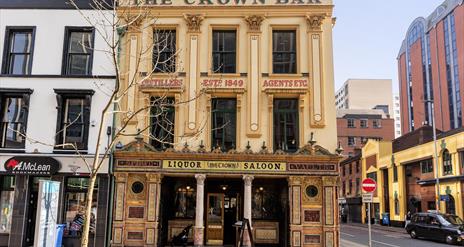 exterior view of the Crown Liquor saloon