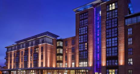 Hotel Exterior Water Feature