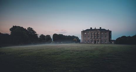 Castle Ward House on foggy day.