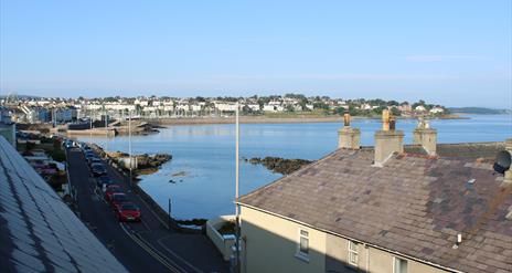 Views towards Bangor marina from living room.