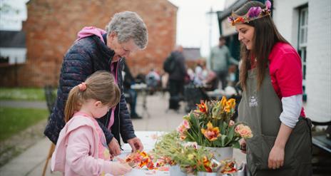 May Day flower crowns at the Ulster Folk Museum