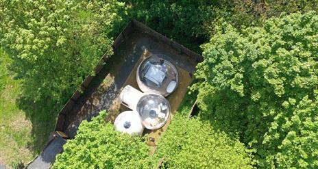 Bubble dome premium suite aerial view