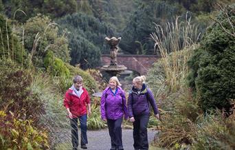 Group of ladies enjoying the Annesley Garden walk in Castlewellan Forest Park