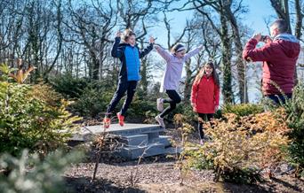 Children being photographed in Kilbroney Park