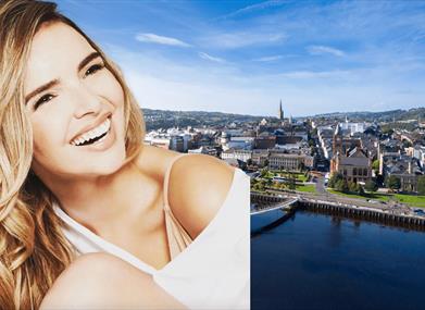 Nadine Coyle and the Peace Bridge