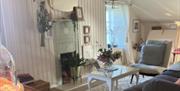 living room of the pink cottage