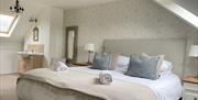 Photo of the master bedroom with super king sized bed