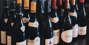 Selection of bottles of wine on display