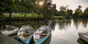 Two boats on the lake at Dungannon Park