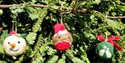 SNOWMAN FELTED CHRISTMAS BAUBLE