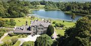 Aerial view of Blessingbourne Estate with surrounding greenery and lakes