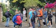 A group of DC Tours guests in Jubilee Square, Belfast