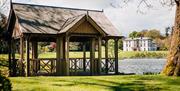 Picture of Montalto House, Montalto Lake and Boathouse all within Montalto Estate in Ballynahinch.