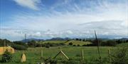 view of the mourne mountains from birch eco cottage