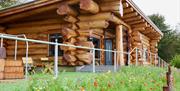 Exterior of Ulex 5 star log cabin