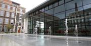 The fountain at Theatre At The Mill.