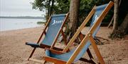 deck chairs on beach