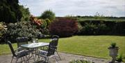 Garden view with seating area