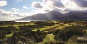 View of Royal County Down Golf Course and Slieve Donard Mountain