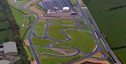 An arial view of the entire racetrack at Nutts Corner.