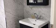 Bathroom sink and mirror