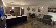 Image of Living room and kitchen area