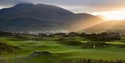 View of Royal County Down Golf Course and Slieve Donard Mountain