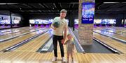 Father & Daughter Bowling At Airtastic Lisburn