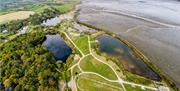 Birds eye view of WWT Castle Espie Wetland Centre