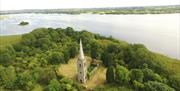 A church on an island on Lough Beg