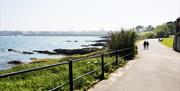 View from the Coastal Path from Stricklands Glen direction coming into Bangor town