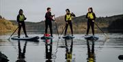 Paddling boarding on Castlewellan Lake