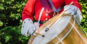 17th century drum being played!