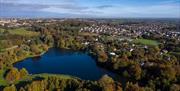 Aerial view of Dungannon park lake