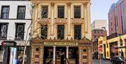 exterior view of the Crown Liquor saloon