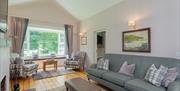 interior of living area at Brown Trout's Cottage suites