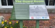 Information panel located outside The Guard Room at Carrickfergus Town Hall