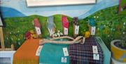 Painted Earth Window Display Detail