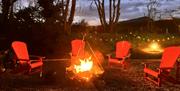 Firepit overlooking Whiterock Bay from Ballydorn Hut