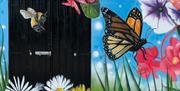 Mural of flowers at Ashtonelle Alpacas