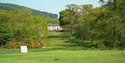 View of clubhouse from 17th tee box