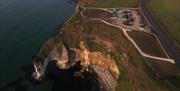 aerial view of Magheracross viewpoint and car park