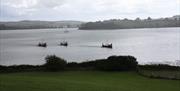 Magnus Viking Long Boats coming up Strangford Lough